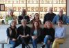 International journalists at Rademon Estate Distillery in Crossgar, with tour guide Maeve Davison (front, right).