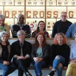 International journalists at Rademon Estate Distillery in Crossgar, with tour guide Maeve Davison (front, right).