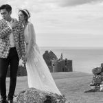 A pre-wedding photo of Chinese celebrities Zhang Ruoyun and Tang Yixin, taken this week at Dunluce Castle.