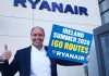 The new routes bring Ryanair's total routes from Ireland to 160.